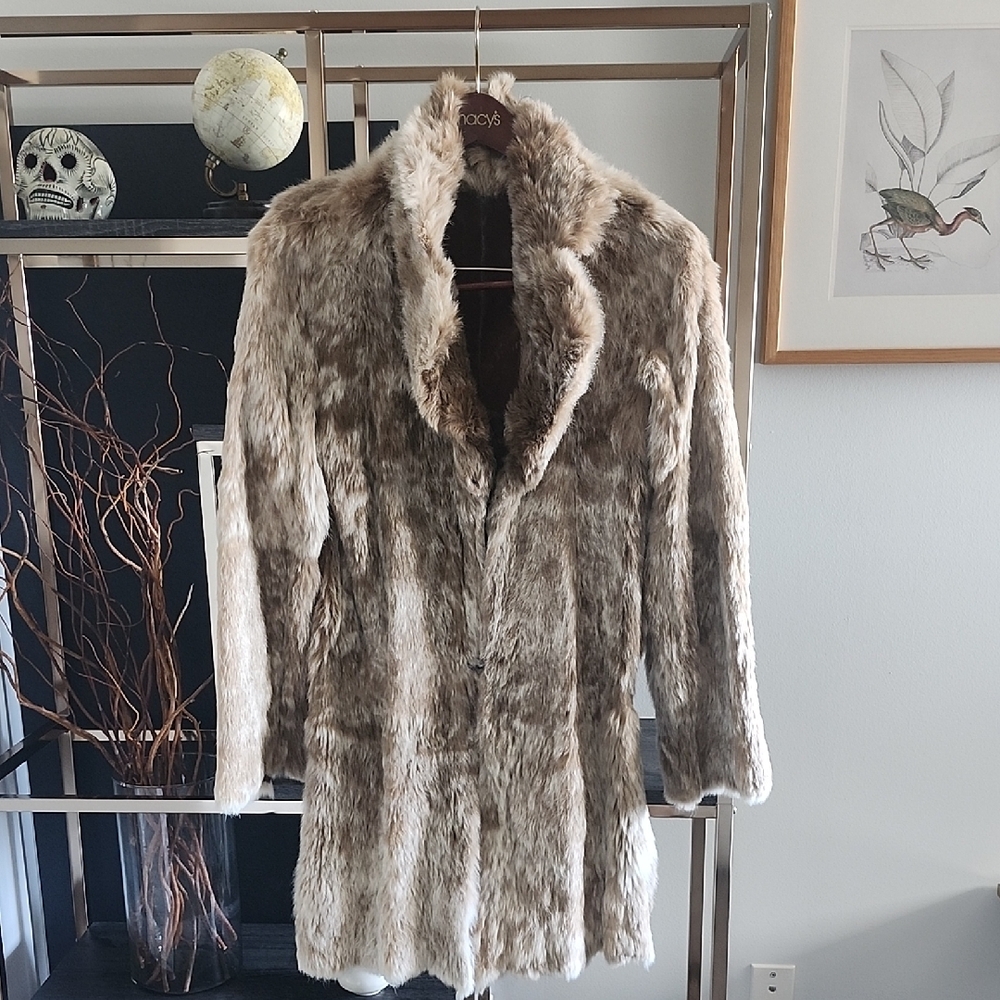 Real Reversible Fur Women's Coat - Tan